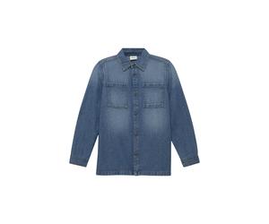 Jeanshemd S.OLIVER JUNIOR, Jungen, Gr. 170/176, N-Gr, blau, Web, Obermaterial: 100% Baumwolle, unifarben, regular fit normal, ohne Ausschnitt, Manschette, Hemden Jeanshemd, mit Brust Taschen (45955435