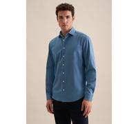 Jeanshemd SEIDENSTICKER, Herren, Gr. XL43, normale Ärmellängen, blau, 100% Baumwolle, unifarben, regular fit, 2-Knopf-Manschette, Hemden Jeanshemd, Regular 1/1 Kentkragen Denim (60924741-43) blau