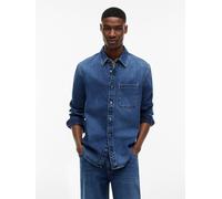 Jeanshemd TOMMY JEANS "REGULAR DENIM", Herren, Gr. XXL (58), N-Gr, blau (denim medium), Denim/Jeans, Obermaterial: 100% Baumwolle, regular fit normal, Manschette, Hemden Jeanshemd (57377739-XXL) denim