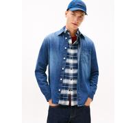 Jeanshemd TOMMY JEANS "TJM DENIM REGULAR FIT", Herren, Gr. S, N-Gr, denim schwarz, Denim/Jeans, Obermaterial: 100% Baumwolle, regular fit normal, Manschette, Hemden Jeanshemd (95194166-S)