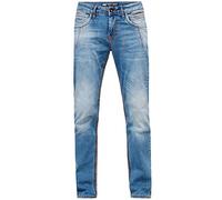 Jeanshose Herren Jeans Hose 'New York' Dicke Naht 'Rusty Neal' Stone-Washed Kontrast Neon, Hosengröße:38W / 32L, Denim Color:8323-48