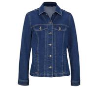 Jeansjacke BONPRIX, Damen, Gr. 48, blau denim, Denim/Jeans, Obermaterial: 82% Baumwolle, 17% Polyester, 1% Elasthan, unifarben, bequem, 1-Knopf-Manschette, Jacken Jeansjacke, bequeme Passform, mit Bru