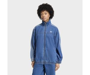 Jeansjacke ADIDAS ORIGINALS "FIREBIRD TT D", Damen, Gr. L, blau (medium vintage denim), Obermaterial: 100% Baumwolle, Jacken Jeansjacke, Adilenium Jeans-Originals Jacke (13259442-L) medium vintage den