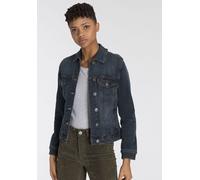 Jeansjacke ARIZONA, Damen, Gr. 40, blau (dunkelblau us), Denim/Jeans, Obermaterial: 98% Baumwolle, 2% Elasthan, Basic, figurbetont kurz, abgestepptes Bündchen mit Knöpfen, Jacken Jeansjacke, aus Baumw