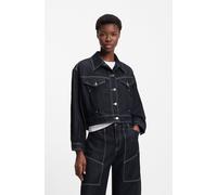 BOSS Regular-Fit Truckerjacke aus Denim mit Rinse-Waschung - Style C_BOMBER TRUCKER 1.0, 50552464 Dunkelblau L