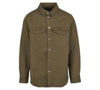 Jeansjacke BRANDIT "Brandit Brandit Men Heavy Twill Shirt", Herren, Gr. L, grün (olive), 100% Baumwolle, unifarben, normal, amerikanischer Ausschnitt, Jacken Jeansjacke (74576621-L) olive