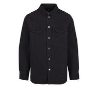 Jeansjacke BRANDIT "Brandit Brandit Men Heavy Twill Shirt", Herren, Gr. XXL, schwarz, 100% Baumwolle, unifarben, normal, amerikanischer Ausschnitt, Jacken Jeansjacke (91539049-XXL) schwarz