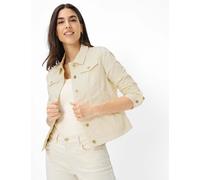 Jeansjacke BRAX "Style MIAMI", Damen, Gr. 42, hellbeige, Denim/Jeans, 91% Baumwolle, 7% Elastomultiester, 2% Elasthan, Jacken Jeansjacke (29541153-42) hellbeige