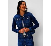 Jeansjacke BRAX "Style MIAMI", Damen, Gr. 44, blau, Denim/Jeans, 91% Baumwolle, 7% Elastomultiester, 2% Elasthan, Jacken Jeansjacke (85607304-44) blau