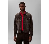 Jeansjacke CALVIN KLEIN JEANS, Damen, Gr. XL, klein schwarz, Denim/Jeans, Obermaterial: 100% Baumwolle, unifarben, regular fit normal, Rundhals, eingesetzt angesetztes Bündchen, Jacken Jeansjacke, Reg