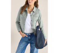 Jeansjacke CECIL, Damen, Gr. L (42), mint sea grün, Web, 98% Baumwolle, 2% Elasthan, unifarben, comfort fit normal, V-Ausschnitt, Bündchen, Jacken Jeansjacke, aus Baumwolle mit Stretchanteil (33064613