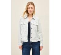 Jeansjacke CECIL, Damen, Gr. M (40), grau (cobble grau), Web, 88% Baumwolle, 10% Polyester, 2% Elasthan, unifarben, normal normal, V-Ausschnitt, abgesteppt, Jacken Jeansjacke, aus Baumwolle mit Stretc