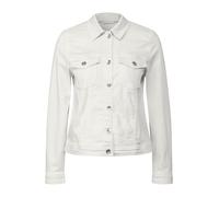 Jeansjacke CECIL, Damen, Gr. S (38), grau (cobble grau), Web, 88% Baumwolle, 10% Polyester, 2% Elasthan, unifarben, normal normal, V-Ausschnitt, abgesteppt, Jacken Jeansjacke, aus Baumwolle mit Stretc