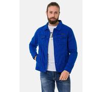 Jeansjacke CIPO & BAXX "CJ289", Herren, Gr. L, blau (saxeblau), Stoff, 100% Baumwolle, unifarben, regular fit normal, V-Ausschnitt, 1-Knopf-Manschette, Jacken Jeansjacke, mit Knopfleiste (70535334-L)