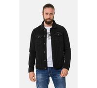 Cipo & Baxx Herren Jeans Jacke Übergangsjacke Baumwolle mit Taschen CJ289 Mattschwarz L