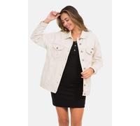 Cipo & Baxx Damen Jeansjacke Oversize Lang Denim Frezeitjacke WJ211 Beige M