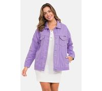 Jeansjacke CIPO & BAXX "Jeansjacke", Damen, Gr. M, lila, 100% Baumwolle, unifarben, relaxed fit normal, Manschette, Jacken Jeansjacke, mit stylischen auffälligen Elementen, WJ211 (58586650-M) lila