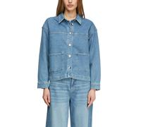 Jeansjacke COMMA, Damen, Gr. 46, blau, Denim/Jeans, Obermaterial: 99% Baumwolle, 1% Elasthan, unifarben, regular fit normal, Manschette, Jacken Jeansjacke, mit Taschen (71226224-46)