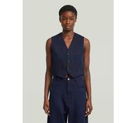 Jeansjacke G-STAR "Denim Weste", Damen, Gr. XS, blau (rinsed), Obermaterial: 100% Baumwolle, Jacken Jeansjacke (85747901-XS) rinsed