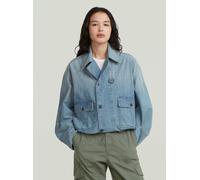Jeansjacke G-STAR "Parachute Oversized Jacke", Damen, Gr. S, blau (vintage sandstorm), Obermaterial: 100% Baumwolle, Jacken Jeansjacke (29091927-S) vintage sandstorm