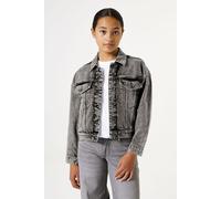 Jeansjacke GARCIA, Mädchen, Gr. 152/158, blau (medium used), Denim/Jeans, Obermaterial: 99% Baumwolle, 1% Elasthan, gerade hüftlang, Rundhals, Jacken, mit Stretch und Knopfleiste (87586730-152) medium
