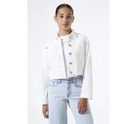 Jeansjacke GARCIA, Mädchen, Gr. 176, weiß, Denim/Jeans, Obermaterial: 91% Baumwolle, 7% Polyester, 2% Elasthan, regular fit kurz, Bündchen, Jacken Jeansjacke, mit Brusttaschen, for Girls (64985242-176