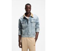 Jeansjacke HUGO "Erlo", Herren, Gr. XL, light, pastel blau455, Denim/Jeans, Obermaterial: 100% Baumwolle, unifarben, relaxed fit taillenbedeckt, Rundhals, 1-Knopf-Manschette mit Schlitz, Jacken Jeansj