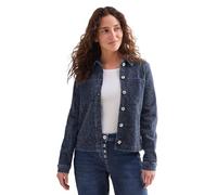 Jeansjacke im Bouclé-Look