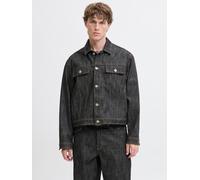 Jeansjacke JACK & JONES "JJICAM JJJACKET JOS 363", Herren, Gr. L, schwarz (schwarz denim), Web, Obermaterial: 100% Baumwolle, meliert, regular fit, Jacken Jeansjacke (67535945-L) schwarz denim