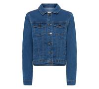 Jeansjacke KAFFE "Jeansjacke KAvilma", Damen, Gr. 34, blau (medium blau denim), Obermaterial: 81% Baumwolle CO. 17% Polyester PES. 2% Elasthan EL., Jacken Jeansjacke (95174564-34) medium blau denim