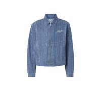 Jeansjacke KARL KANI "Karl Kani Kani Jeans Distressed Zip Denim Jacket", Herren, Gr. XL, blau (vintage blau), 100% Baumwolle, mehrfarbig, normal, amerikanischer Ausschnitt, Jacken Jeansjacke (31002557