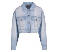 Jeansjacke KARL KANI "Karl Kani Og Kani Denim Jacket", Damen, Gr. XL, blau, 100% Baumwolle, unifarben, normal, amerikanischer Ausschnitt, Jacken Jeansjacke (37095843-XL) blau