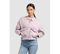 Jeansjacke KHUJO "NELINA", Damen, Gr. S, violet, 100% Baumwolle, unifarben, regular fit hüftlang, Jacken Jeansjacke (87711665-S) violet