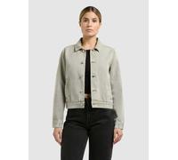 Jeansjacke KHUJO "RENIA", Damen, Gr. L, beige (seagrün), Denim/Jeans, 100% Baumwolle, regular fit hüftlang, abgesteppte Kante, Jacken Jeansjacke (87408758-L) seagrün