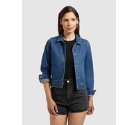 Jeansjacke KHUJO "RENIA", Damen, Gr. S, blau (midnight blau), Denim/Jeans, 100% Baumwolle, regular fit hüftlang, abgesteppte Kante, Jacken Jeansjacke (79015929-S) midnight blau