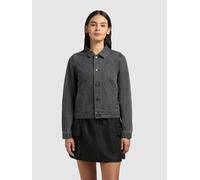 Jeansjacke KHUJO "RENIA", Damen, Gr. XS, dunkelgrau, Denim/Jeans, 100% Baumwolle, regular fit hüftlang, abgesteppte Kante, Jacken Jeansjacke (97404413-XS) dunkelgrau