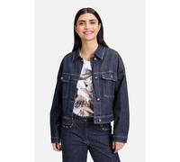 Jackenblazer BETTY BARCLAY "Damen langarm", Damen, Gr. 42, blau (dunkelblau denim), Denim/Jeans, Obermaterial: 98% Baumwolle, 2% Elasthan, gerade normal, Blazer (16288319-42) dunkelblau denim