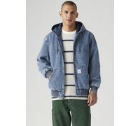 Jeansjacke LEVI'S, Herren, Gr. L, get involved, Denim/Jeans, Obermaterial: 100% Baumwolle, unifarben, regular fit taillenbedeckt, Rippbündchen, Jacken Jeansjacke, mit Kapuze (55217610-L) get involved