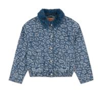 Jeansjacke LEVI'S KIDS, Mädchen, Gr. 12 (152), blazing blau, Denim/Jeans, Obermaterial: 99% Baumwolle, 1% Elasthan, regular fit normal, Manschette, Jacken Jeansjacke, mit Animal-Muster (86177541-12) b