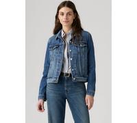 Jeansjacke LEVI'S "ORIGINAL TRUCKER", Damen, Gr. XS (34), blau (trial case), Web, Obermaterial: 100% Baumwolle, figurbetont kurz, 1-Knopf-Manschette mit Schlitz, Jacken Jeansjacke, FRESH COLLECTION (4