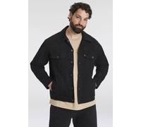 Jeansjacke LEVI'S PLUS "BIG TRUCKER", Herren, Gr. XL (60/62), schwarz (last nite big trucker), Denim/Jeans, Obermaterial: 99% Baumwolle, 1% Elasthan, unifarben, hüftlang, Rundhals, 1-Knopf-Manschette,