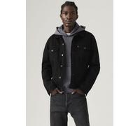 Jeansjacke LEVI'S "VINTAGE FIT TRUCKER JKT", Herren, Gr. L, schwarz (berk night t), Denim/Jeans, Obermaterial: 100% Baumwolle, unifarben, hüftlang, Rundhals, 1-Knopf-Manschette, Jacken Jeansjacke, mit