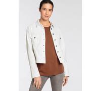 Jeansjacke MAC "RICH JACKET" Gr. L, weiß (white denim) Damen Jacken (94684359-L) white denim