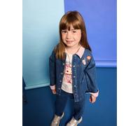 Jeansjacke Mädchen mit Cordkragen blau Gr. 122 von Vertbaudet