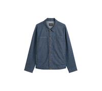 Jeansjacke MARC O'POLO "aus Bio-Baumwoll-Hanf-Mix", Herren, Gr. 3XL, dunkelblau, Obermaterial: 88% Baumwolle, 11% Hanf, 1% Elasthan, unifarben, regular fit, Manschette, Jacken Jeansjacke (82010020-XXX