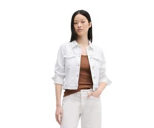 Jeansjacke MARC O'POLO "aus Organic Cotton-Mix", Damen, Gr. XS, weiß, Obermaterial: 99% Baumwolle, 1% Elasthan, unifarben, loose fit, Manschette, Jacken Jeansjacke (22466322-XS) weiß