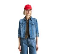 Jeansjacke MARC O'POLO DENIM "aus hochwertigem Organic Cotton-Stretch", Damen, Gr. XXS, bright blau, Obermaterial: 94% Baumwolle, 4% Elastomultiester, 2% Elasthan, unifarben, oversize, Manschette, Jac