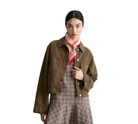 Jeansjacke MARC O'POLO DENIM "aus Organic-Cotton-Lyocell-Mix", Damen, Gr. L, hazelnut braun, Obermaterial: 67% Baumwolle, 33% Lyocell, unifarben, oversize, normaler Saum, Jacken Jeansjacke (15941511-L