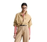 Jeansjacke MARC O'POLO DENIM "aus Organic-Cotton-Lyocell-Mix", Damen, Gr. XL, smoky pine, Obermaterial: 67% Baumwolle, 33% Lyocell, unifarben, oversize, normaler Saum, Jacken Jeansjacke (17087961-XL) 