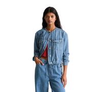 Jeansjacke MARC O'POLO DENIM "aus reiner Bio-Baumwolle", Damen, Gr. M, medium blau, Obermaterial: 100% Baumwolle, gestreift, Jacken Jeansjacke (42705313-M) medium blau